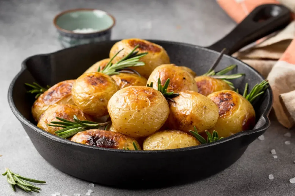 Rosmarinkartoffeln im backofen mit Knoblauch leckere Gericht